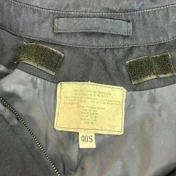 Vintage USAF Air Force NO. 57 Men’s Size 40S Blue - Front Pockets Zipper Front - Picture 10 of 11